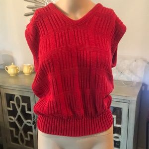 Vintage 80s sweater vest made in USA